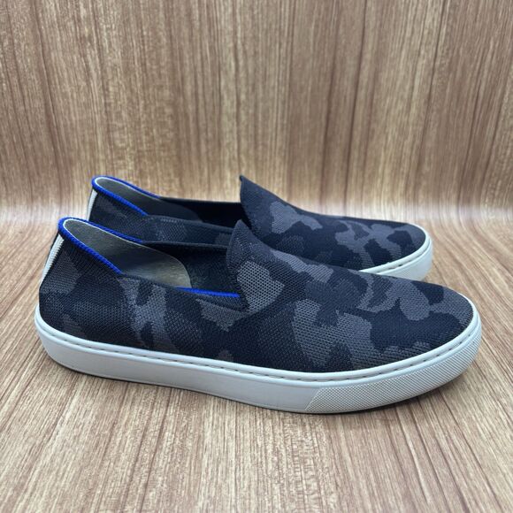 Rothy’s The Original Slip On Sneaker Black Camo Women’s Size 8 - Picture 1 of 7